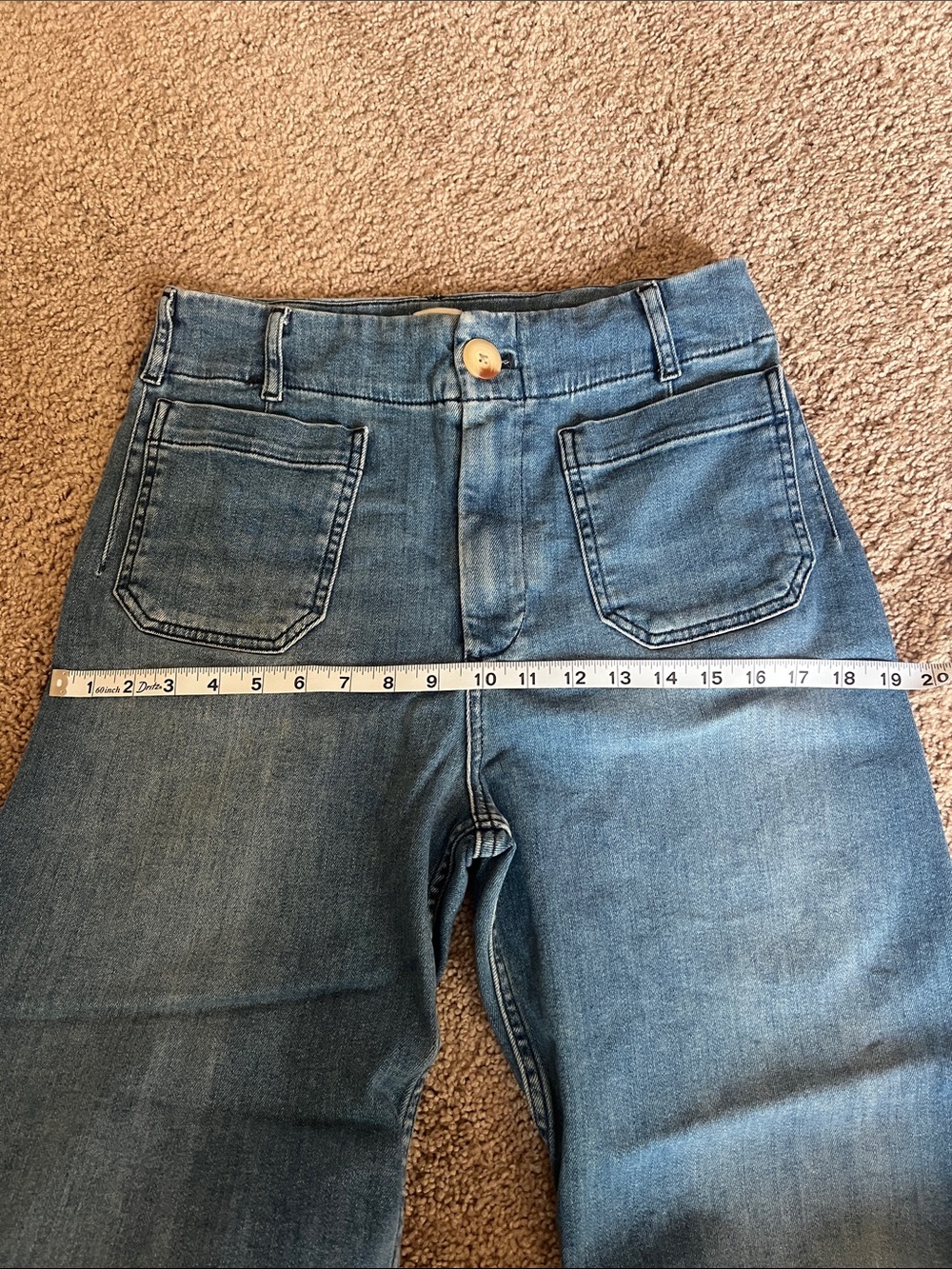 Maeve High-Rise Wide Leg Jeans in Medium Blue Wash - Picture 7 of 8